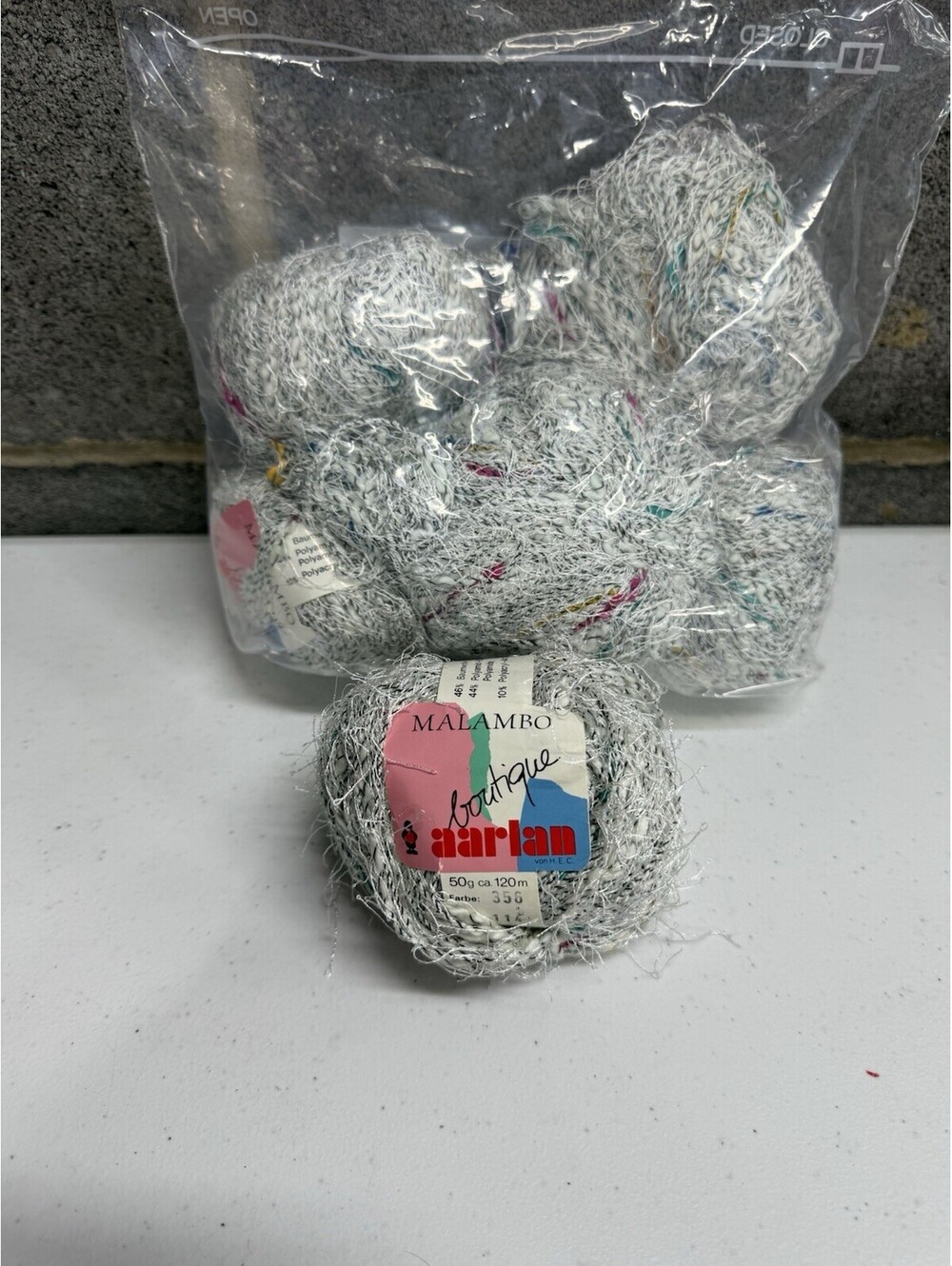 Malambo Boutique Aarlan Cotton/Polyamid/Acrylic Yarn Shade 356 - 7 Skein Lot
